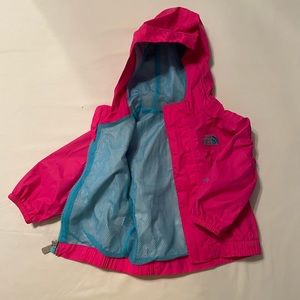 The North Face pink rain jacket/coat 3-6 months